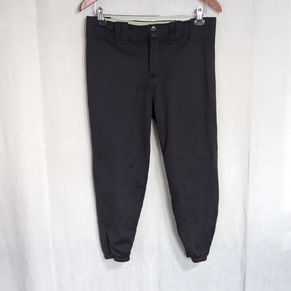 Mizuno Performance Women's Black Softball Pants Cropped Length Size Medium - Picture 1 of 7